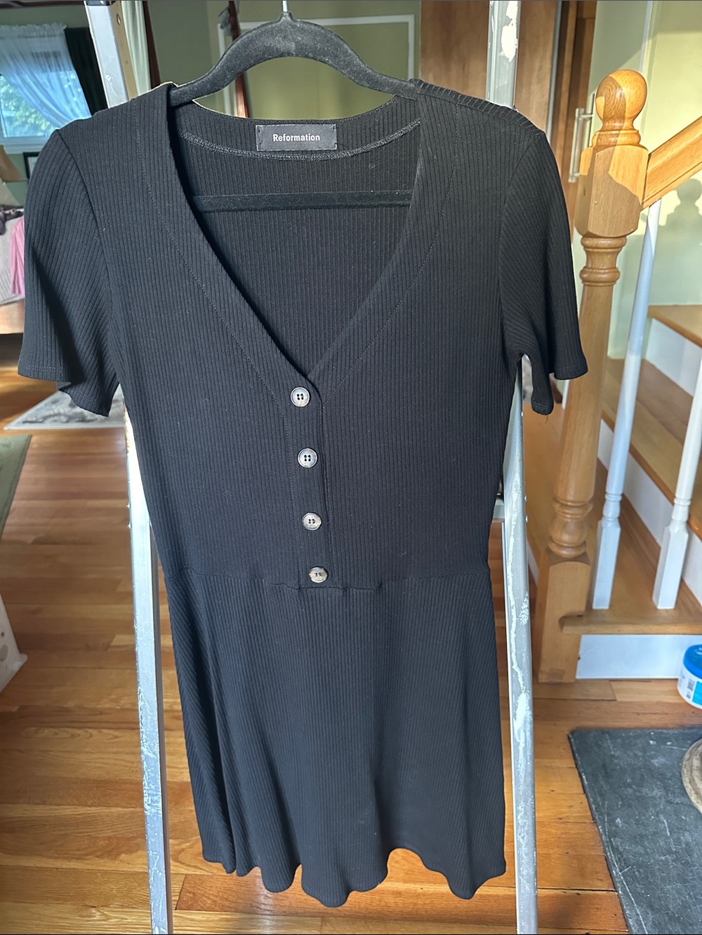 Vintage Reformation Ribbed Mini Dress - medium